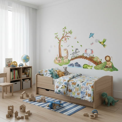 Väggdekor med djungeldjur