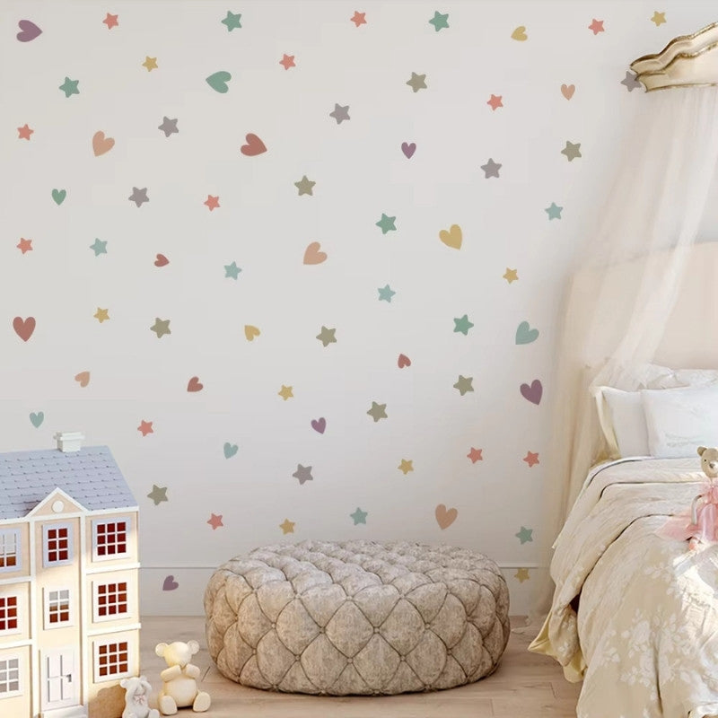 Väggdekor hjärtan och stjärnor